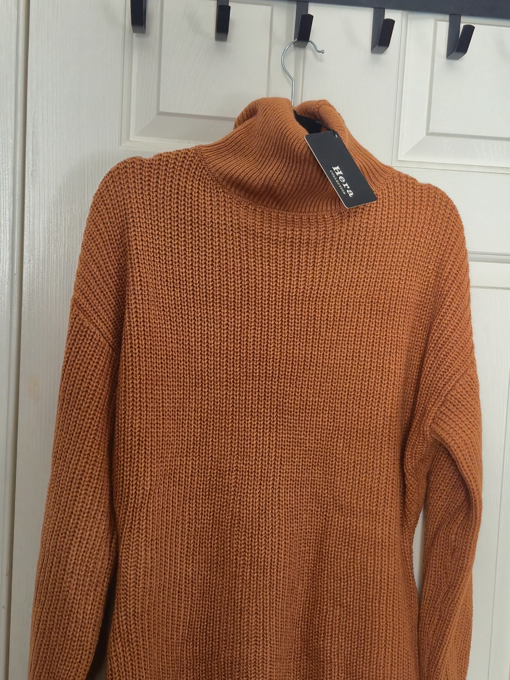 Cozy Turtleneck Sweater in Burnt Orange